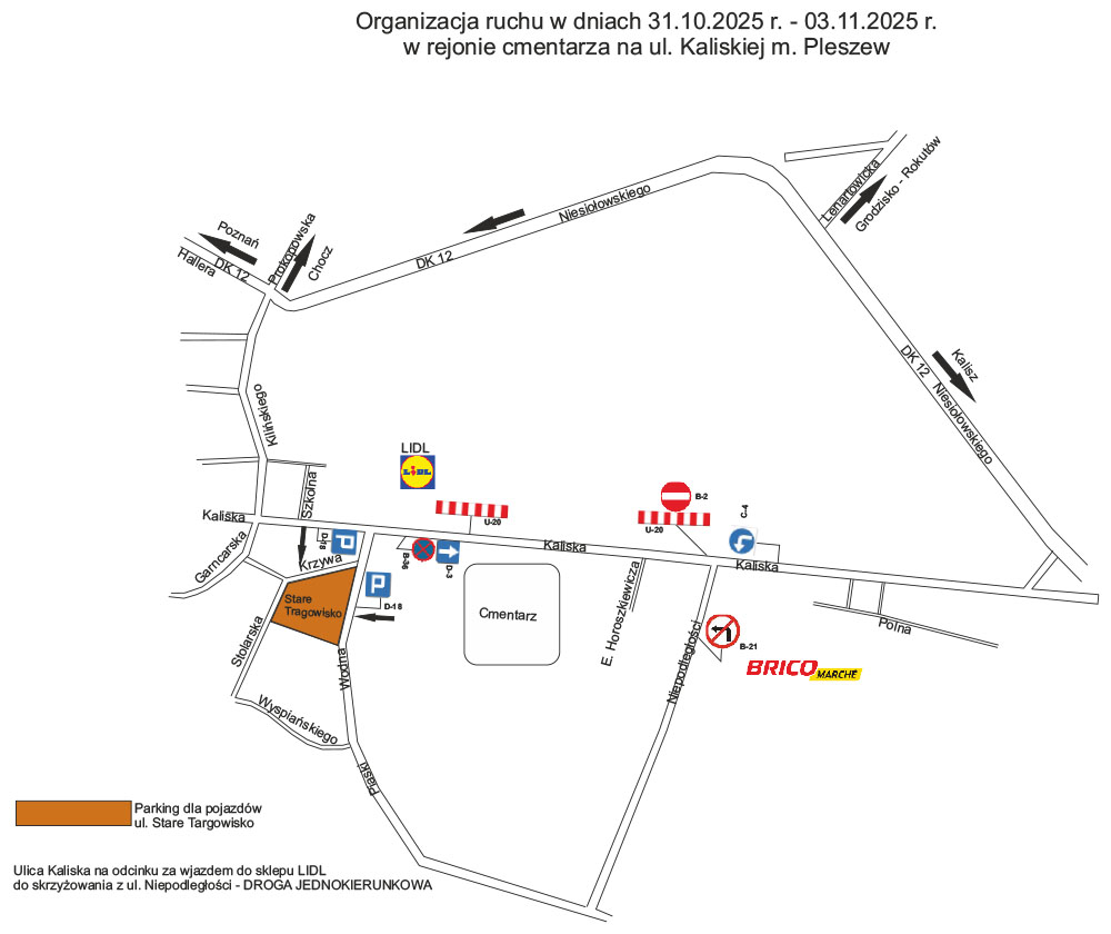 Zmiana organizacji ruchu na ul. Kaliskiej w Pleszewie